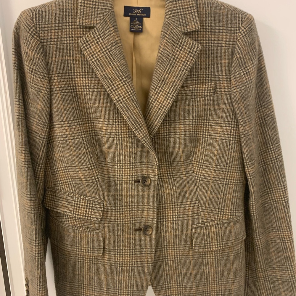 Brooks Brothers 346 Women’s Blazer in Glen Plaid - size 8